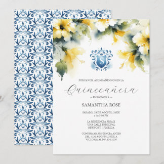 Yellow Floral Quinceanera