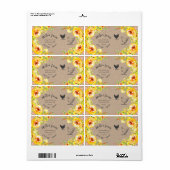 yellow floral rustic script Egg Pappe Label (Vorne)