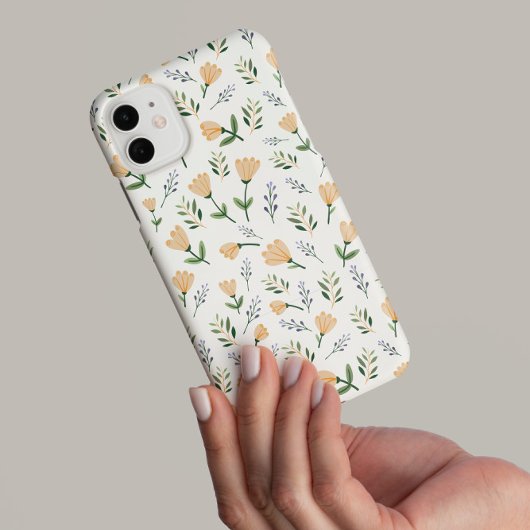 Yellow Floral Scandinavian Case-Mate iPhone Hülle