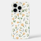 Yellow Floral Scandinavian Case-Mate iPhone Hülle (Rückseite)