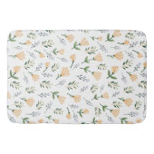 Yellow Floral Scandinavien Badematte (Vorderseite)