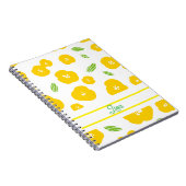 Yellow Floral Spiral Photo Notebook Notizblock (Rechte Seite)