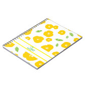 Yellow Floral Spiral Photo Notebook Notizblock (Linke Seite)