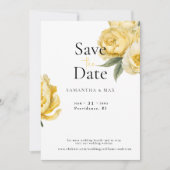 Yellow Floral The Two of Us Photo Save the Date (Vorderseite)