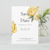 Yellow Floral The Two of Us Photo Save the Date (Stehend Vorderseite)