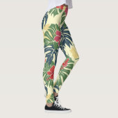 Yellow Floral Tropical  Leggings (Rechts)
