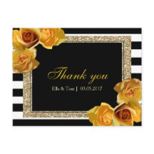 Yellow Floral Vielen Dank Postcard