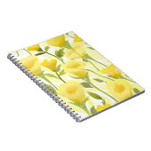 Yellow Floral Watercolor Painting Notizblock (Rechte Seite)