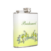 Yellow Floral Wedding Bridesmaid Flachmann (Rechts)