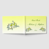 Yellow Floral Wedding Guest Book Gästebuch (Voll)