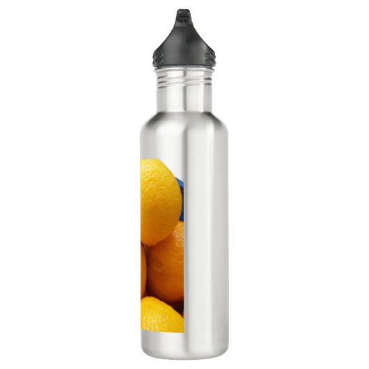 Yellow Florida Lemons Edelstahlflasche (Rechts)