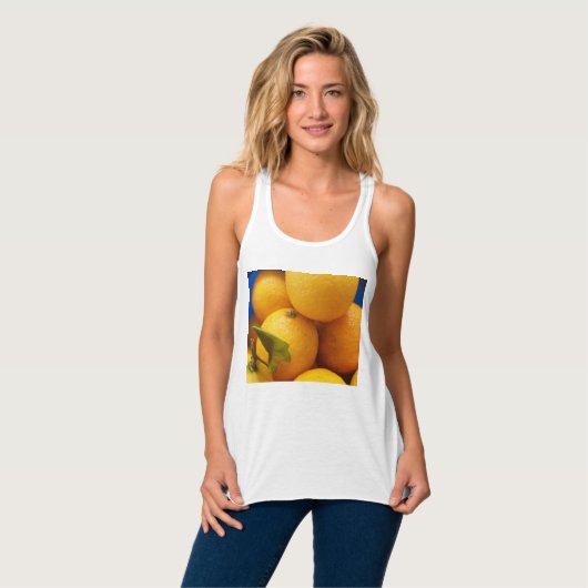 Yellow Florida Lemons Tank Top (Vorderseite Vollansicht)