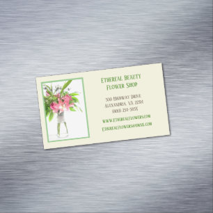 Yellow Florist Magnetische Visitenkarte