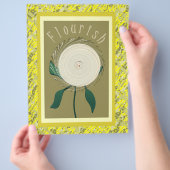 Yellow Flourish Flower Bulk Scrapbook Paper Pages Flyer (Hand)