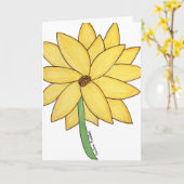 Yellow Flower- Blank Folded Greeting Card Karte (Gelbe Blume)