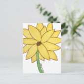 Yellow Flower- Blank Folded Greeting Card Postkarte (Stehend Vorderseite)