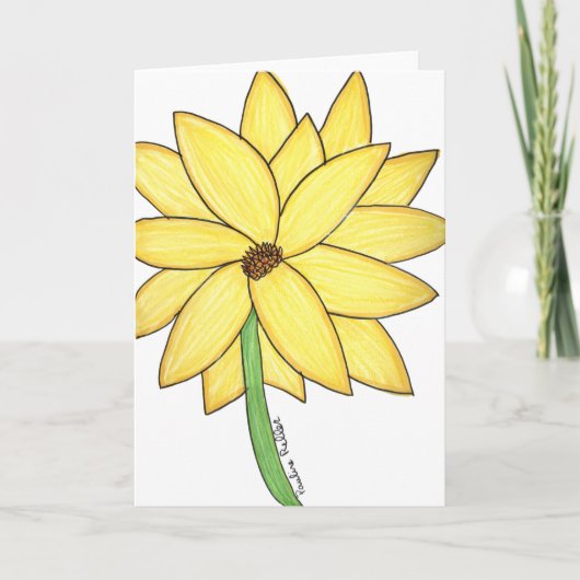 Yellow Flower Blank Karte (Vorderseite)