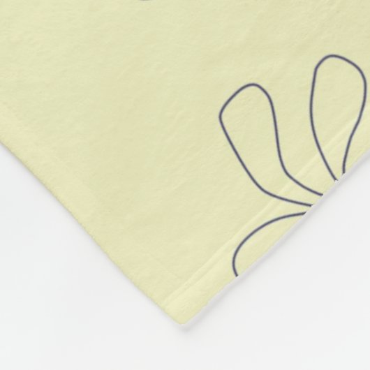 yellow flower blanket fleecedecke (Ecke)