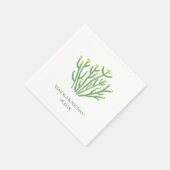 Yellow Flower Cholla Cactus Wedding Cocktail Serviette (Ecke)