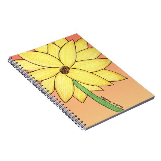 Yellow Flower Notizblock (Rechte Seite)