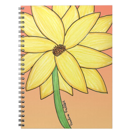 Yellow Flower Notizblock (Vorderseite)