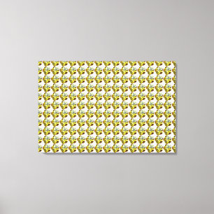 Yellow Flower Pattern Leinwanddruck