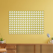 Yellow Flower Pattern Leinwanddruck (Insitu (Wohnzimmer))
