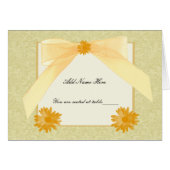 Yellow Flower Place Cards (Vorderseite (Horizontal))