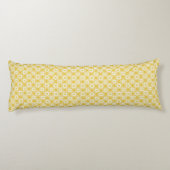 Yellow Flower Plaid Pattern Body Pillow Seitenschläferkissen (Rückseite)