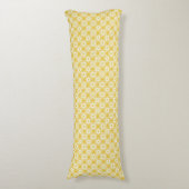 Yellow Flower Plaid Pattern Body Pillow Seitenschläferkissen (Vorderseite Vertikal)