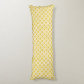 Yellow Flower Plaid Pattern Body Pillow Seitenschläferkissen (Rückseite (Vertikal))