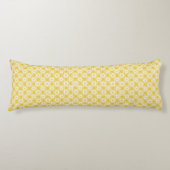 Yellow Flower Plaid Pattern Body Pillow Seitenschläferkissen (Vorderseite)