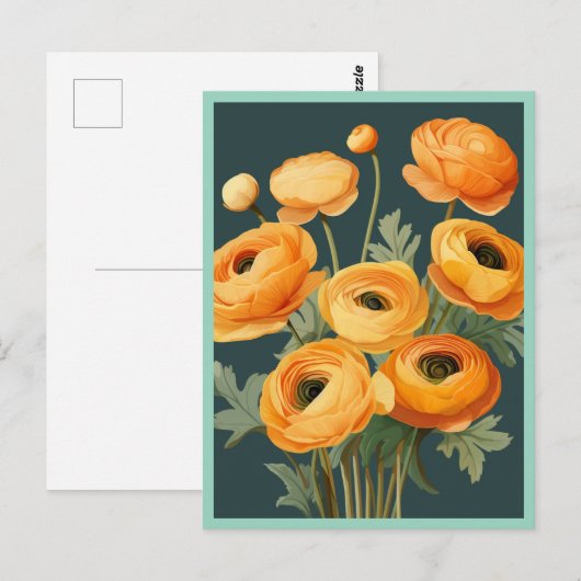 YELLOW FLOWERS #2 POSTKARTE (Vorne/Hinten)