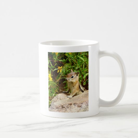 Yellow Flowers Chipmunk Kaffeetasse (Rechts)