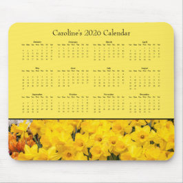 Yellow Flowers - Customizable 2026 calendar Mousepad