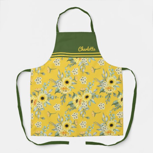 Yellow Flowers Daisy Schürze (Vorderseite)