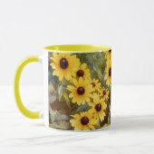 Yellow Flowers Floral Daisy Art Mug Cup Tasse (Links)