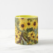 Yellow Flowers Floral Daisy Art Mug Cup Tasse (Zentrum)