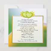 Yellow Flowers Hearts 20. Jubiläum Party Einladung (Rückseite)