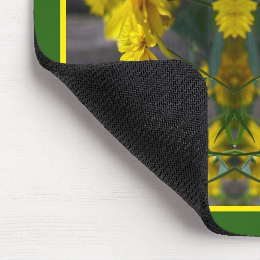 Yellow Flowers In Sunshine Abstract Personalized Mousepad (Ecke)
