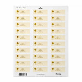 Yellow Flowers Mason Jar Address Label (Vorne)