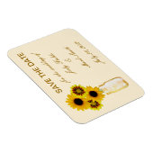 Yellow Flowers Mason Jar speichern das Date Magnet (Rechte Seite)