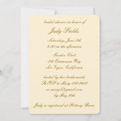 Yellow Flowers Mason Jars Bridal Dusche Einladung (Rückseite)