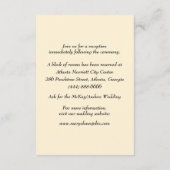 Yellow Flowers Mason Jars Wedding Details Begleitkarte (Rückseite)