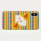Yellow Flowers Monogram iPhone Case (Rückseite (Horizontal))