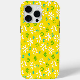 Yellow Flowers Muster iPhone 15 Pro Max Case Hülle