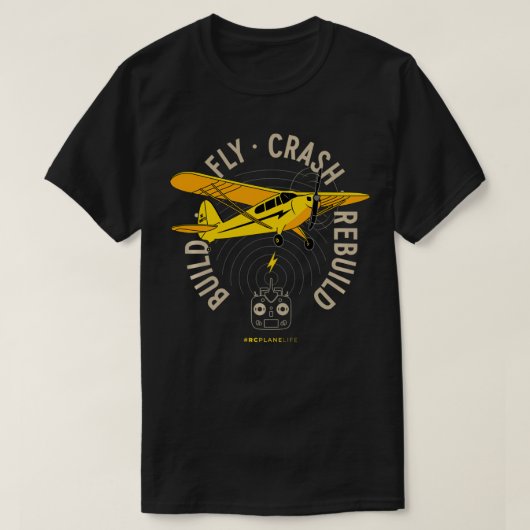 Yellow Flugzeug RC Flugzeug Model Aircraft T-Shirt (Design vorne)