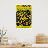 Yellow Folk Pattern - Matchbox Print - Czech Wall Poster (Küche)