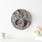 Yellow Foock Wallaby Kangaroo Australien Große Wanduhr (Zuhause)