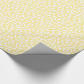 Yellow Foot Prints Baby Shower Wrapping Paper Geschenkpapier (Ecke)
